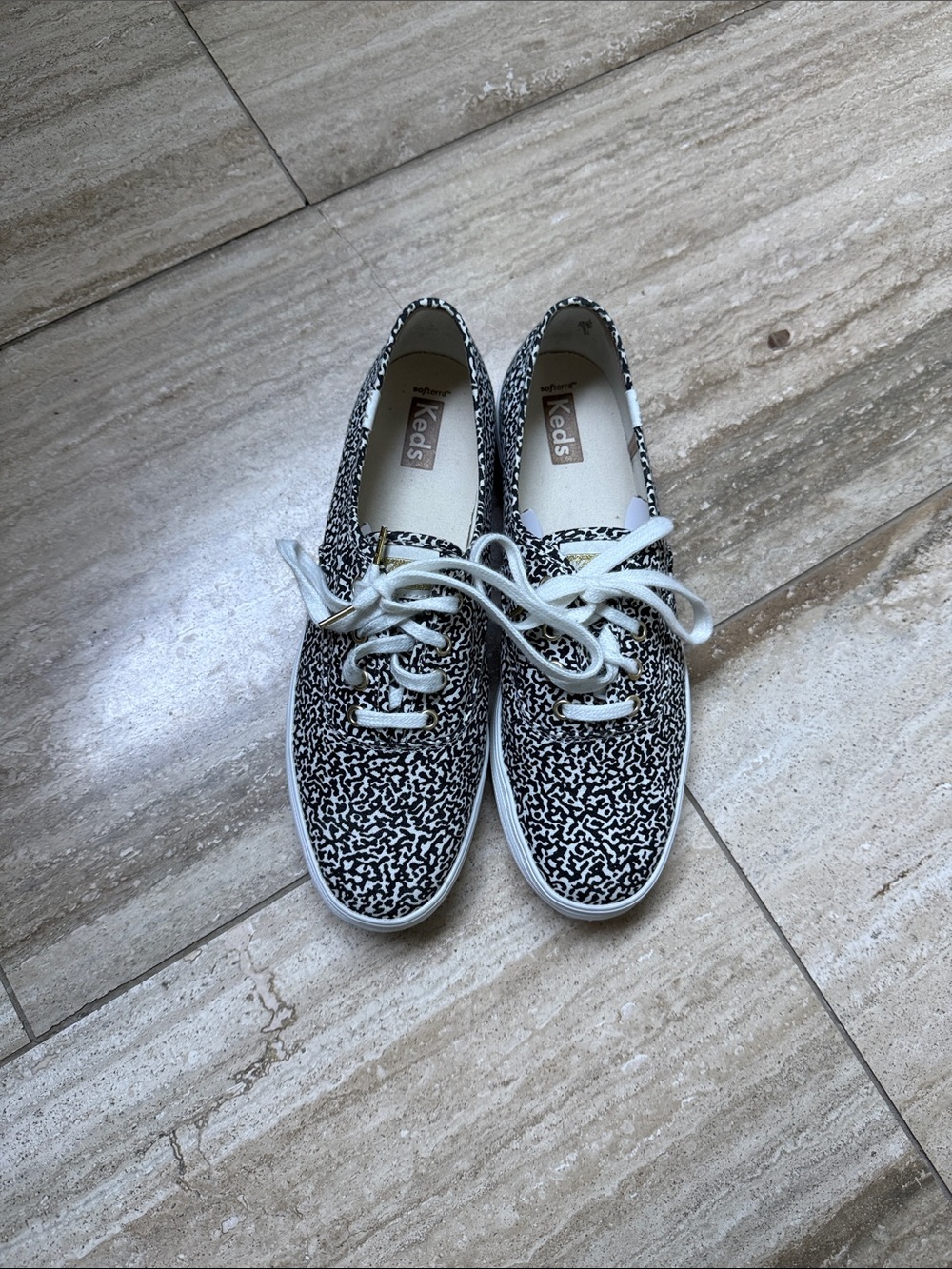 Keds Women's Black & White Speckled Canvas Sneakers